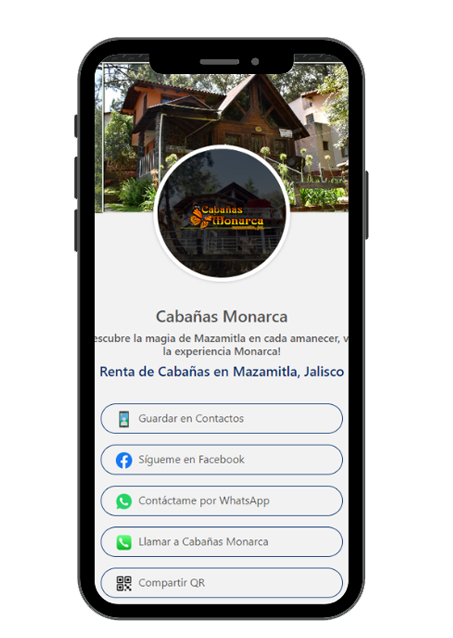 Tarjeta Digital de Caba&ntilde;as Monarca